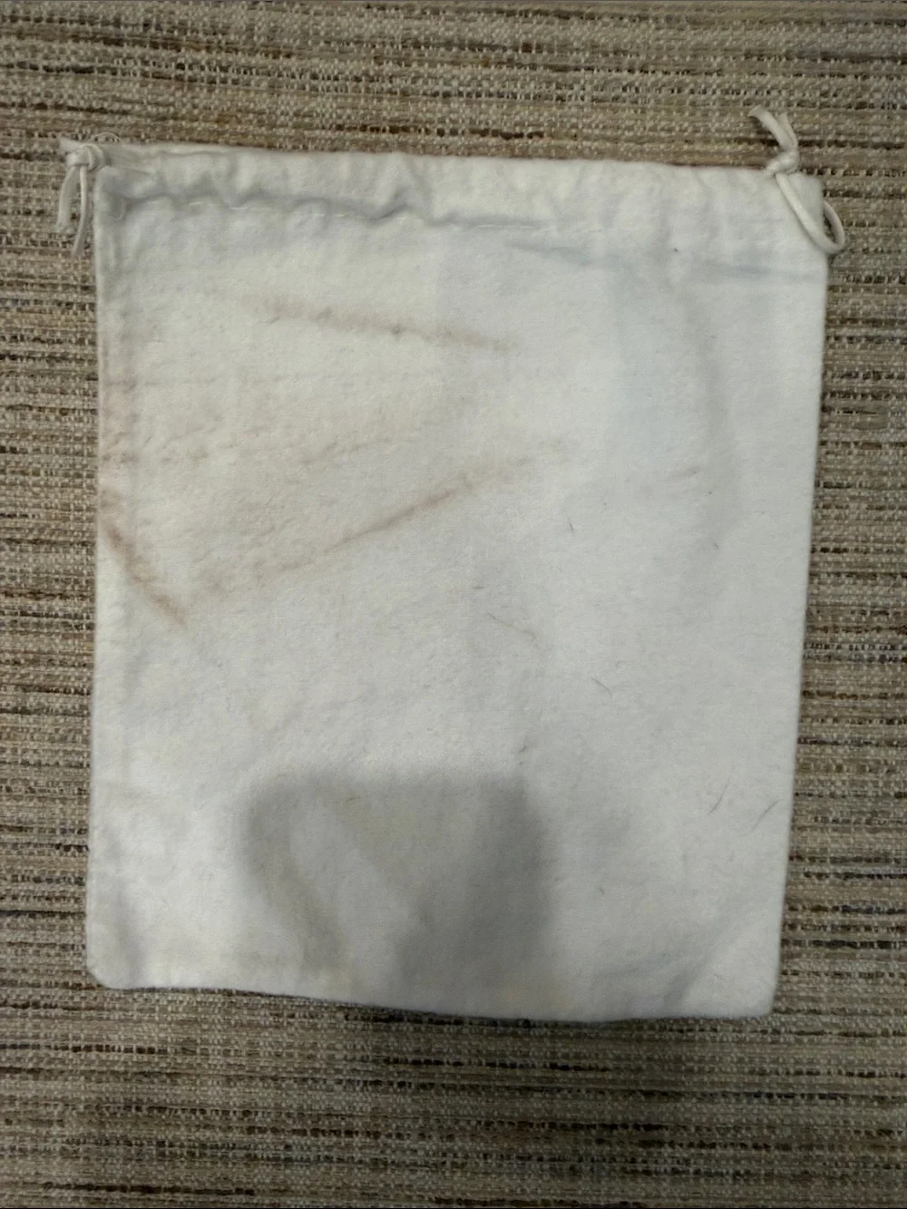 Prada White Drawstring Logo Pouch - Picture 4 of 4
